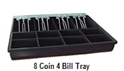 8 coin 4 bill Canadian money tray